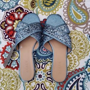 JCREW sparkle sandals